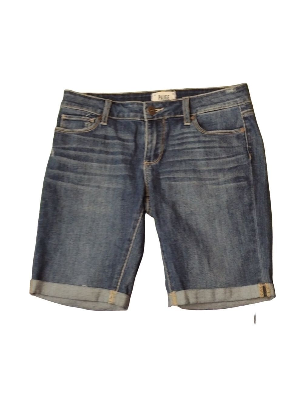 Paige distressed Jax knee shorts size 27